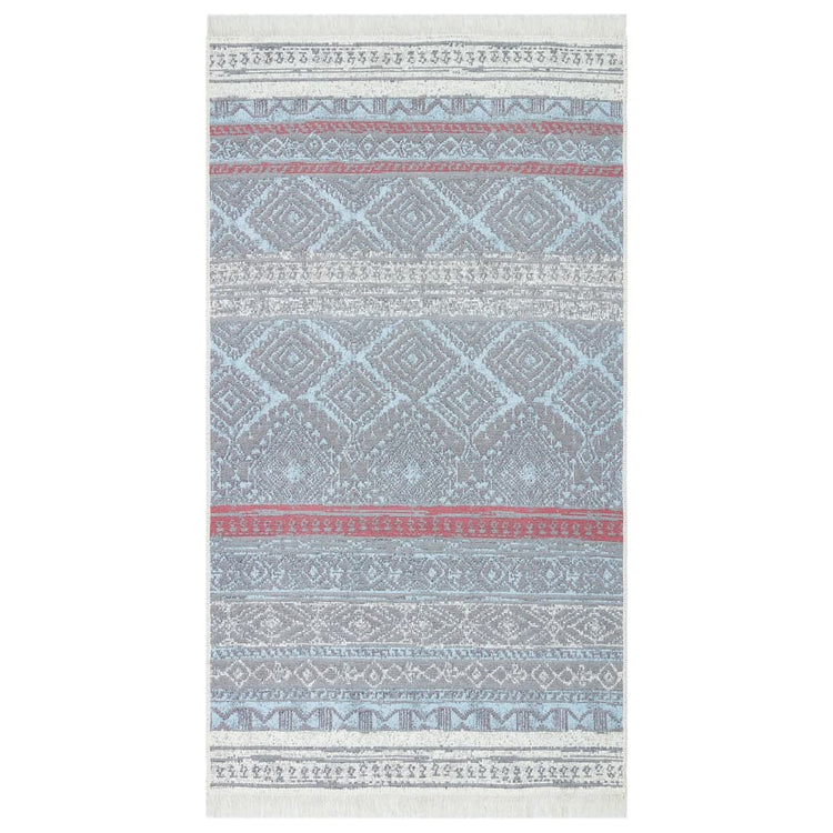 Vidaxl Rug 120x180 cm Coton rose et aqua