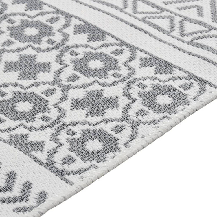 Tapis Vidaxl 160x230 cm Gris et blanc coton