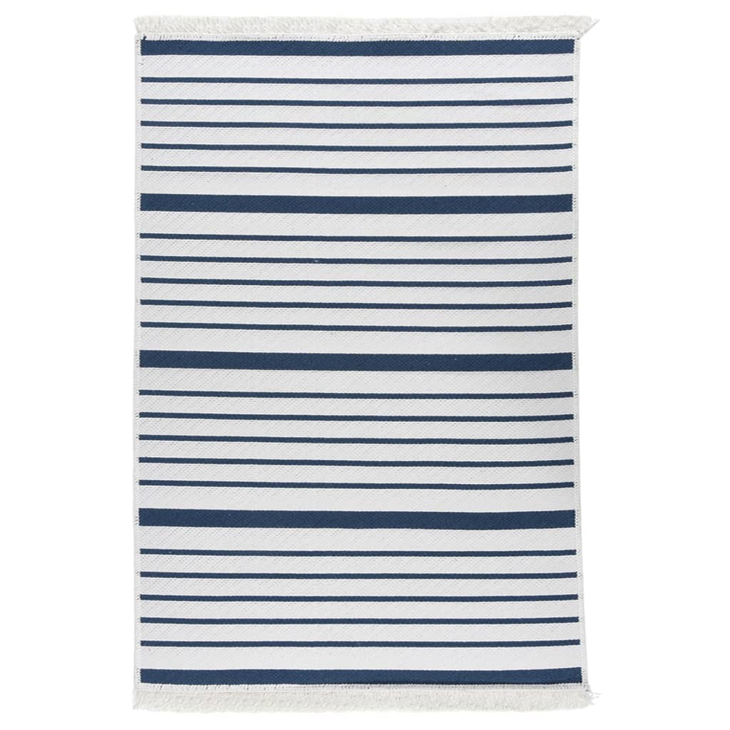 Viaxl tapis 160x230 cm Coton Navy Bleu