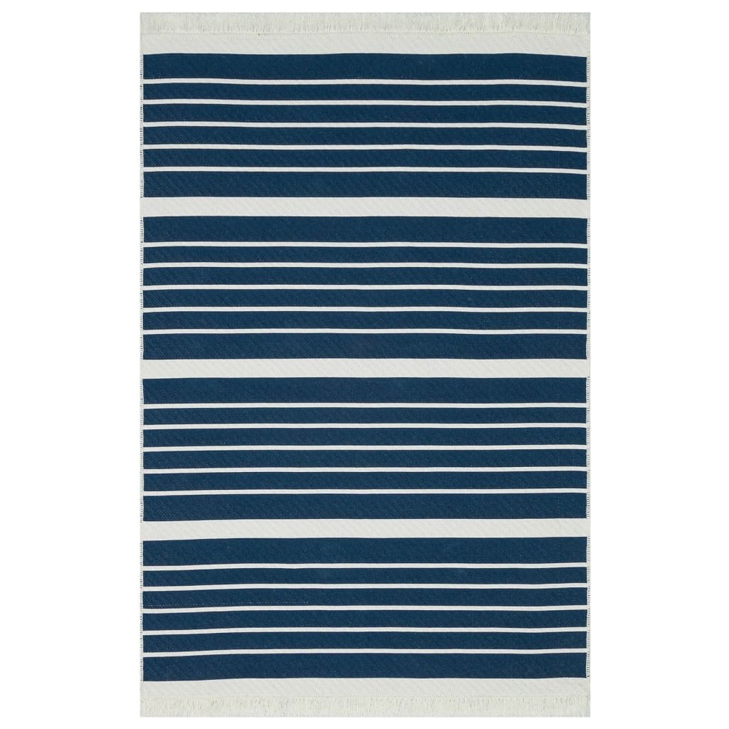 Viaxl tapis 160x230 cm Coton Navy Bleu