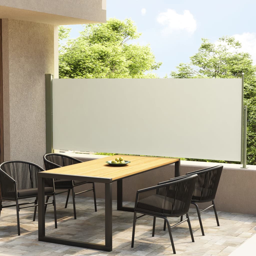 Écran de jardin vidaxl extensible 117x300 cm crème