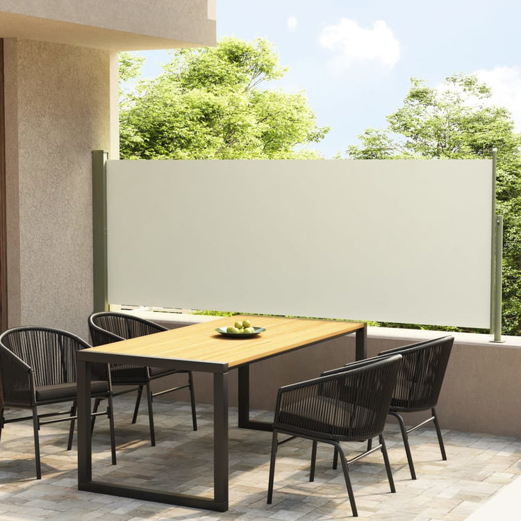 Écran de jardin vidaxl extensible 117x300 cm crème
