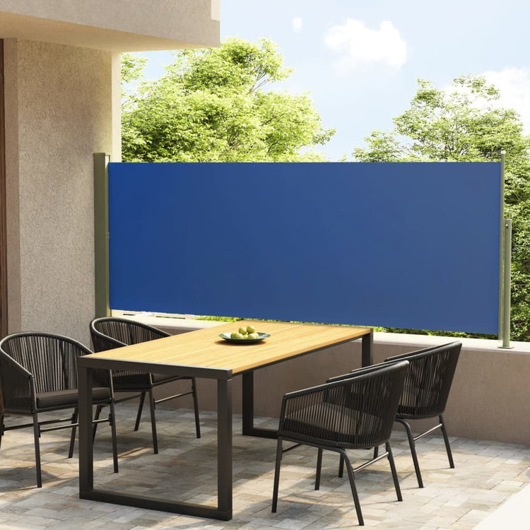 Pare-brise Vidaxl extensible 117x300 cm bleu