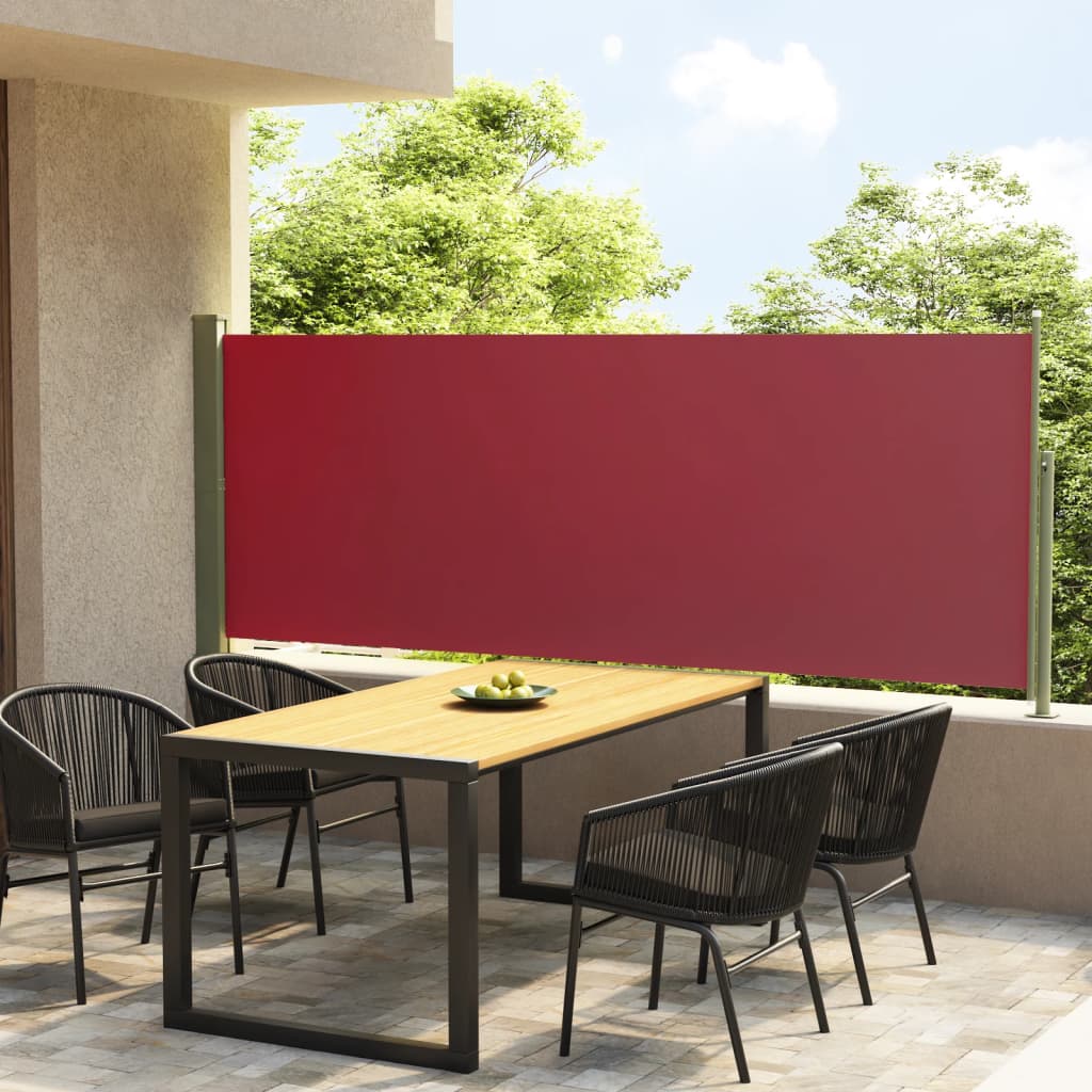Pare-brise Vidaxl extensible 117x300 cm rouge