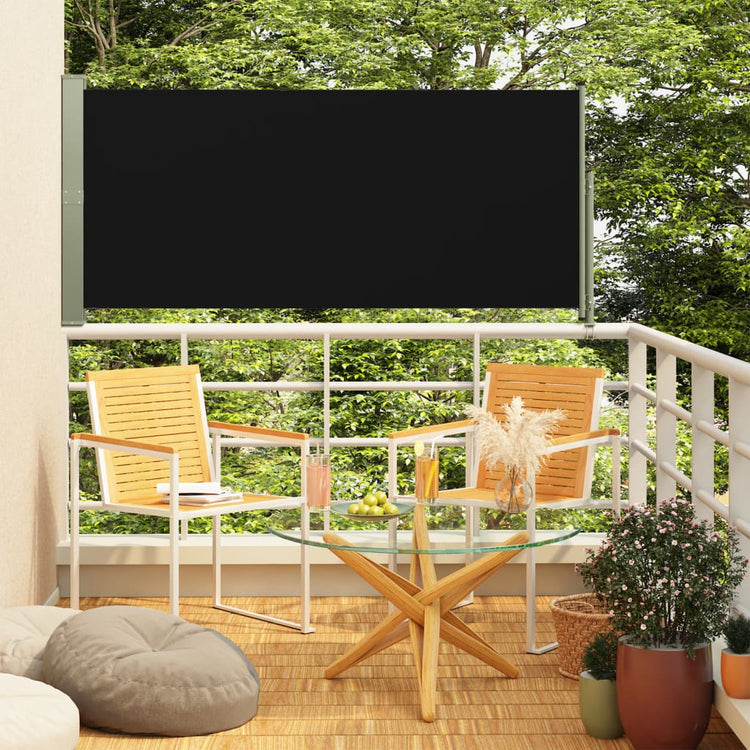 Écran de jardin vidaxl extensible 140x300 cm noir