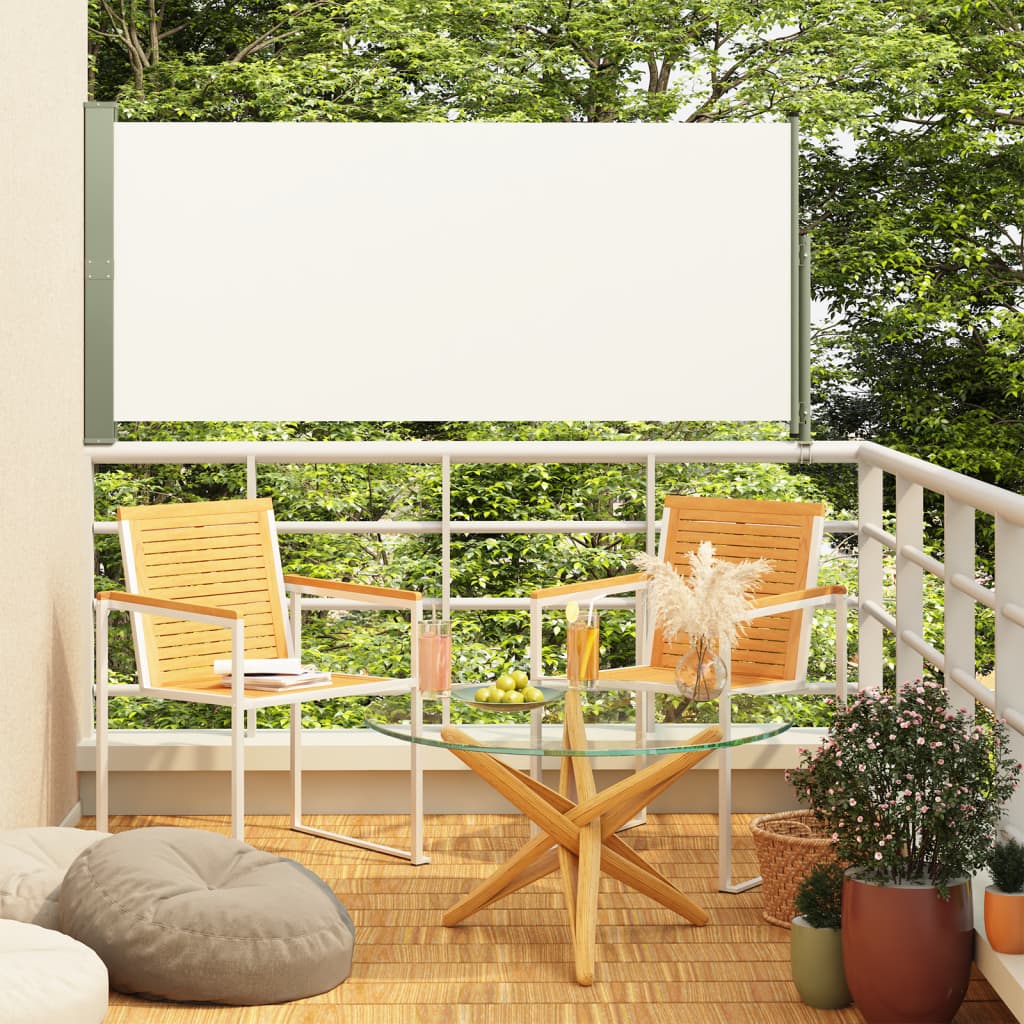 Écran de jardin vidaxl extensible 140x300 cm crème