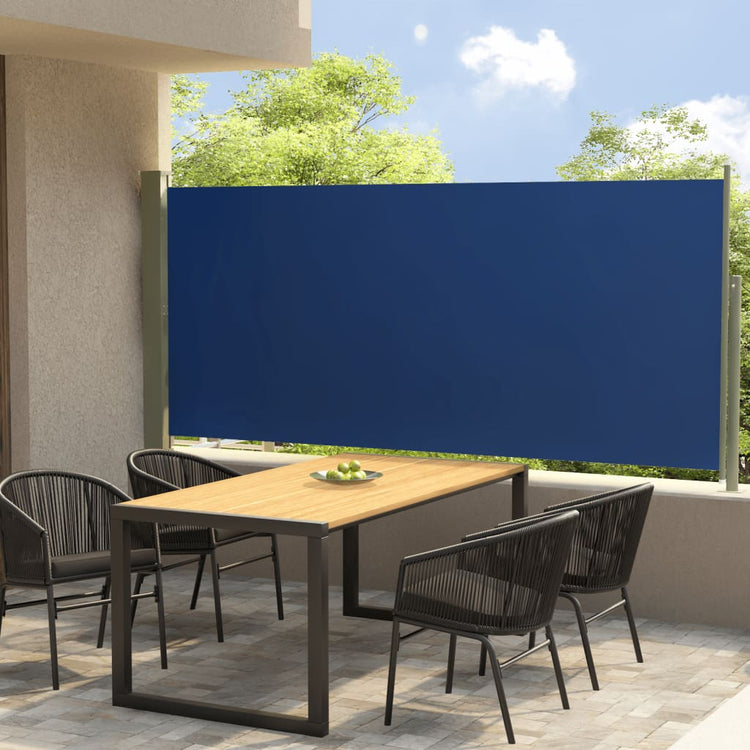 Écran de jardin vidaxl extensible 140x300 cm bleu