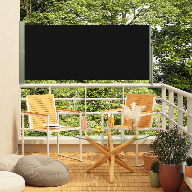 Écran de jardin vidaxl extensible 160x300 cm noir