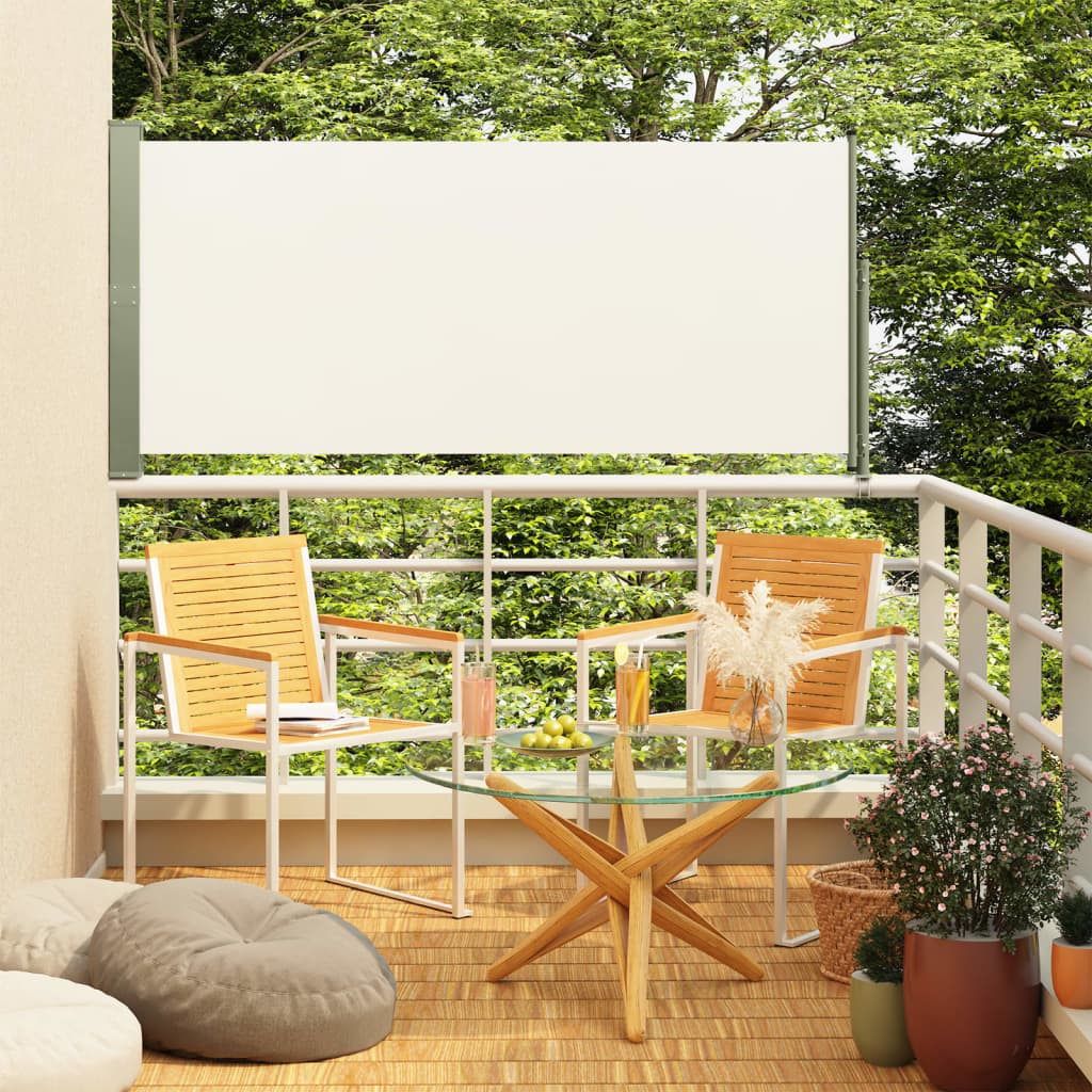 Écran de jardin vidaxl extensible 160x300 cm crème -colored