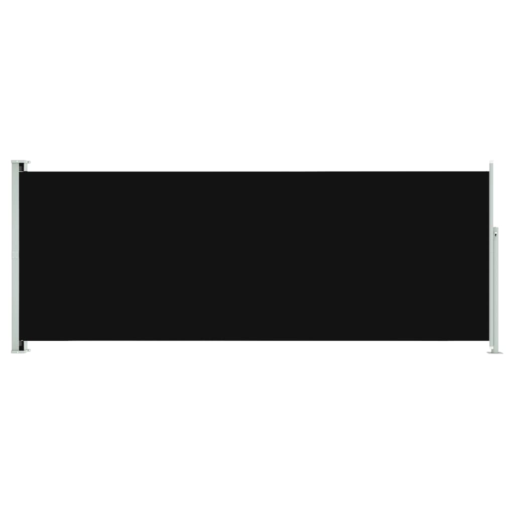 Pare-brise vidaxl extensible 117x300 cm noir