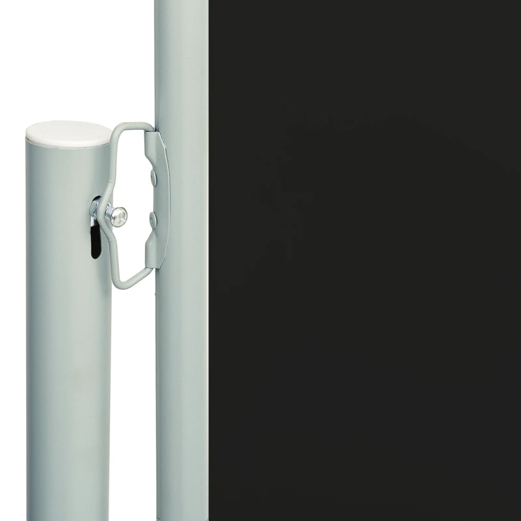 Pare-brise vidaxl extensible 117x300 cm noir