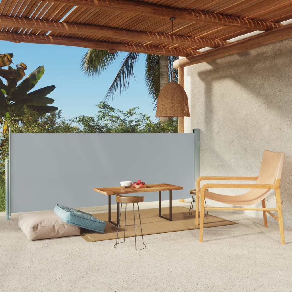 Écran de jardin vidaxl extensible 117x300 cm gris