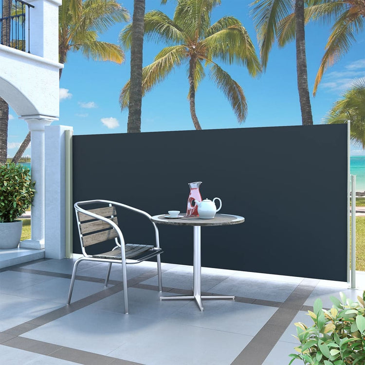 Écran de jardin vidaxl extensible 140x300 cm noir