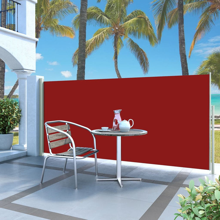 Écran de jardin vidaxl extensible 140x300 cm rouge