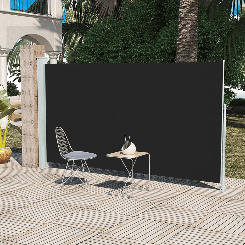 Écran de jardin vidaxl extensible 160x300 cm noir