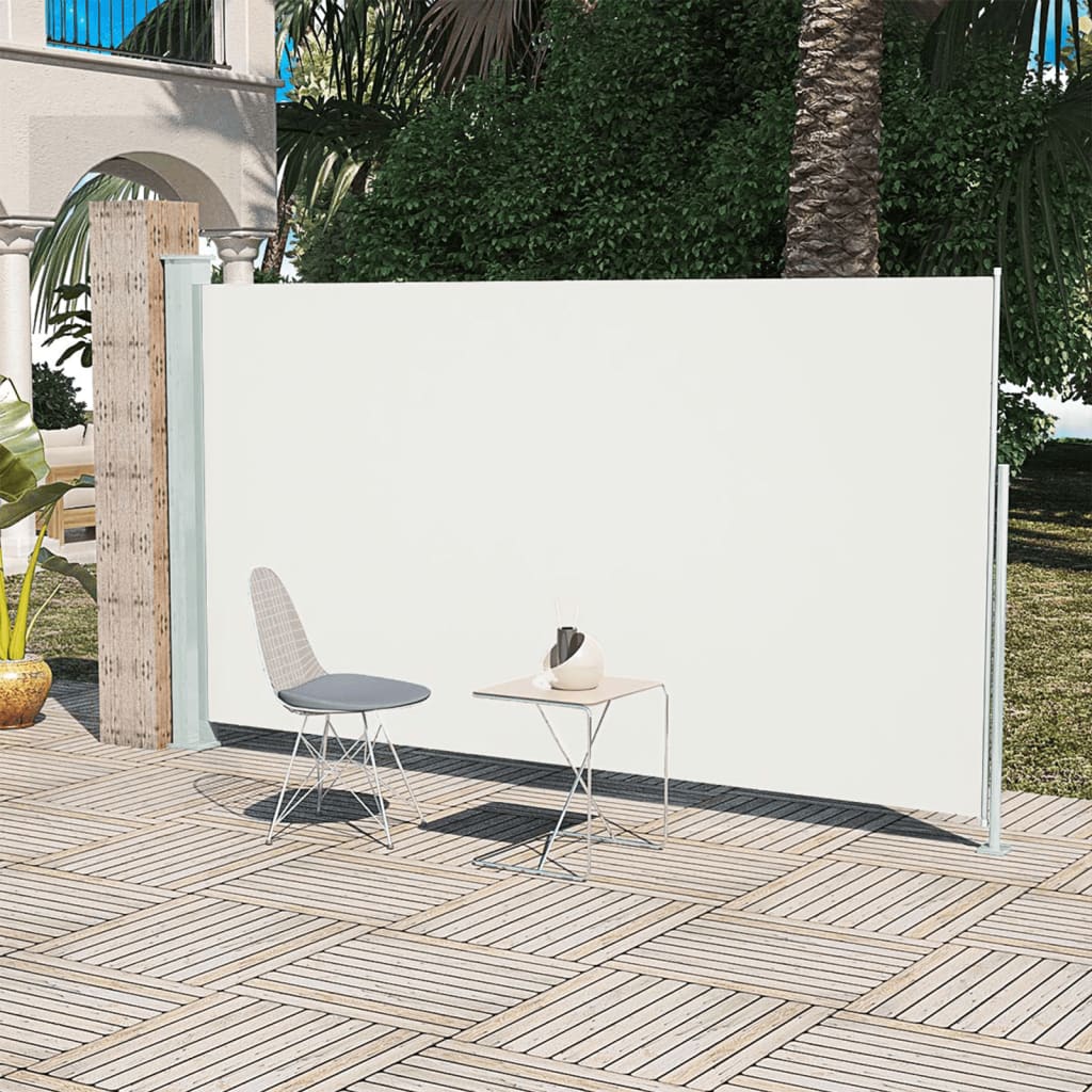 Écran de jardin vidaxl extensible 160x300 cm crème -colored