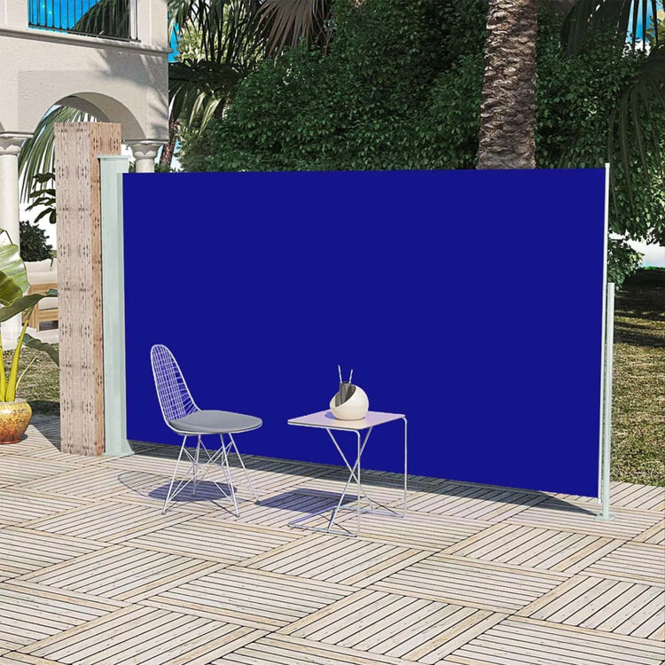Écran de jardin vidaxl extensible 160x300 cm bleu