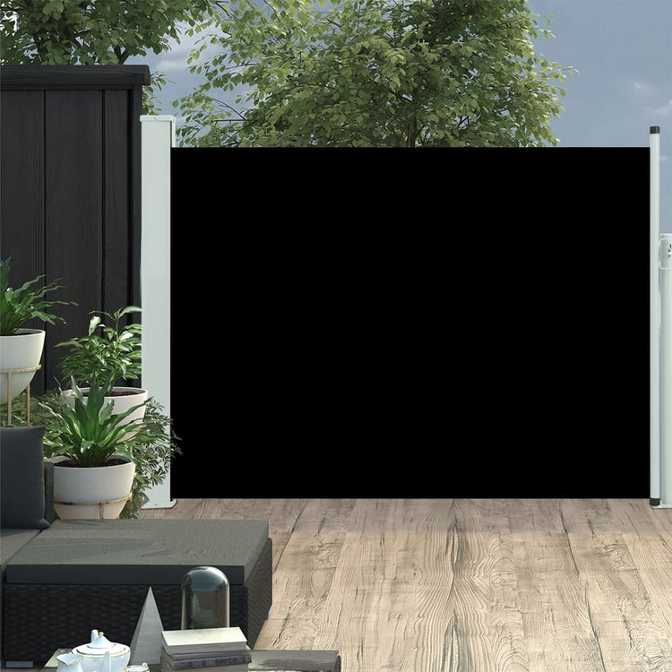 Écran de jardin vidaxl extensible 117x500 cm noir