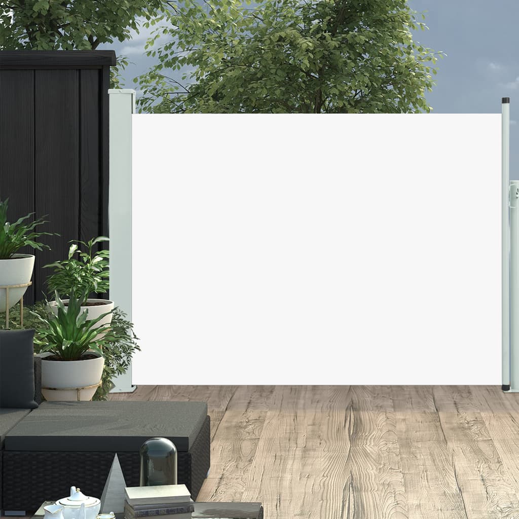 Écran de jardin vidaxl extensible 117x500 cm crème
