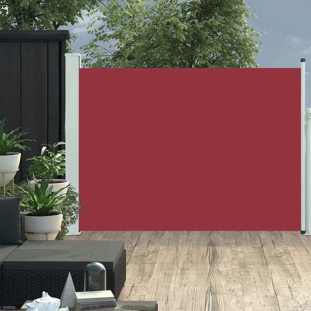 Écran de jardin vidaxl extensible 117x500 cm rouge
