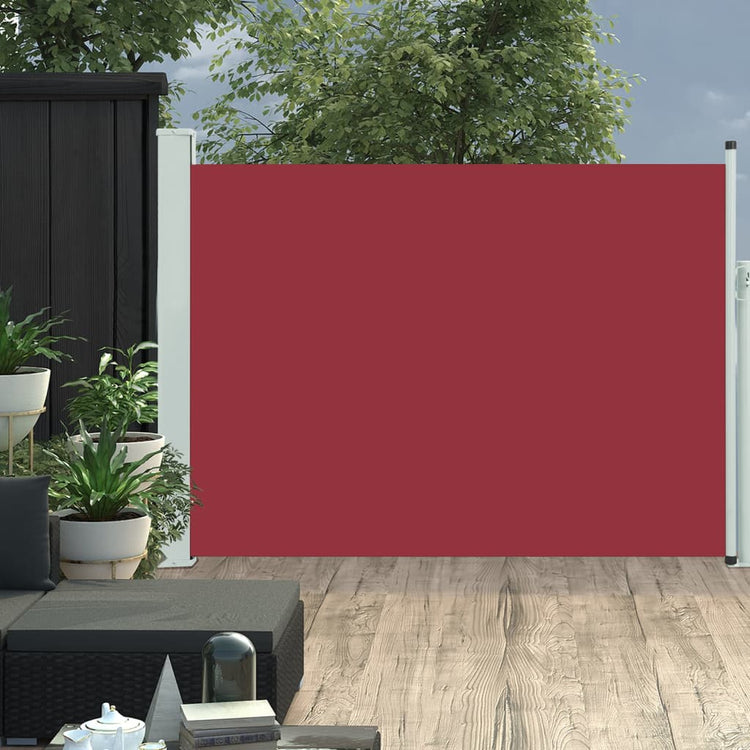 Écran de jardin vidaxl extensible 117x500 cm rouge