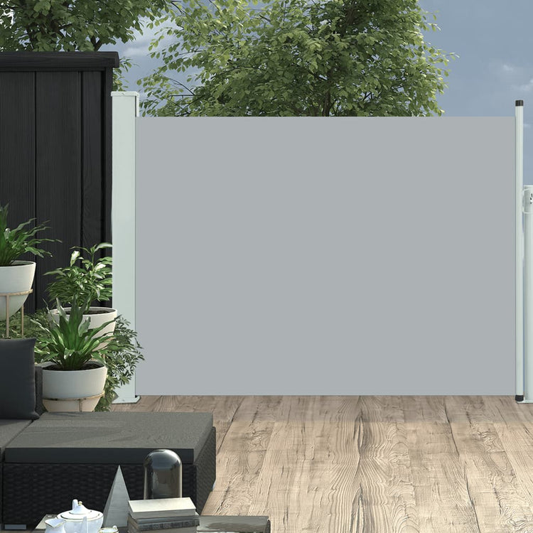 Écran de jardin vidaxl extensible 117x500 cm gris
