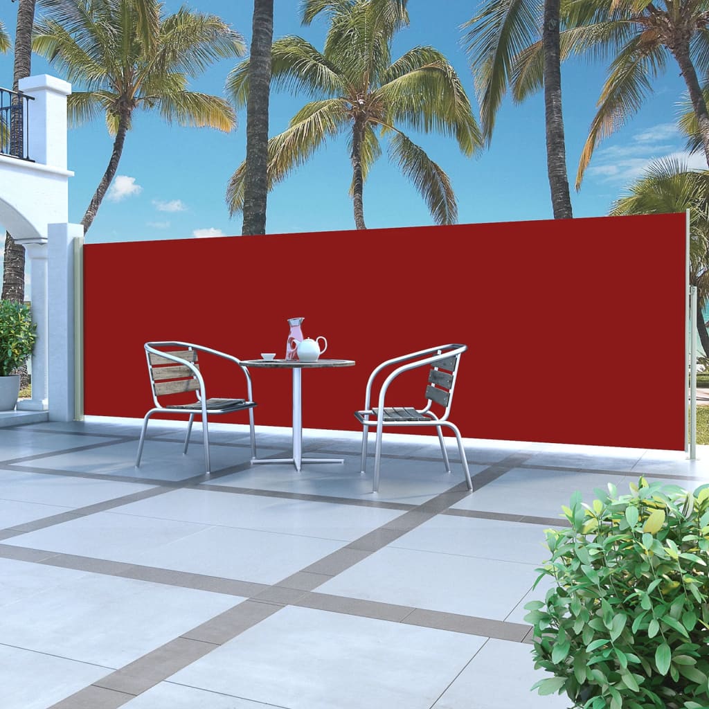 Écran de jardin vidaxl extensible 160x500 cm rouge