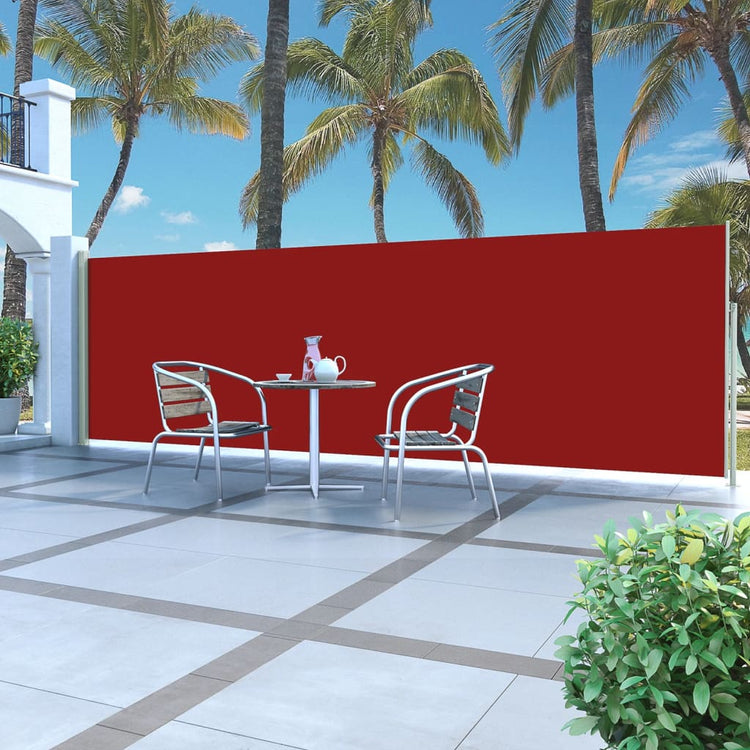 Écran de jardin vidaxl extensible 160x500 cm rouge