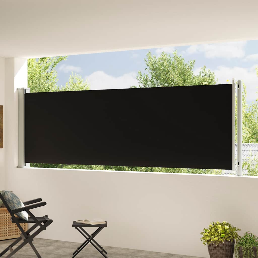 Écran de jardin vidaxl extensible 117x600 cm noir