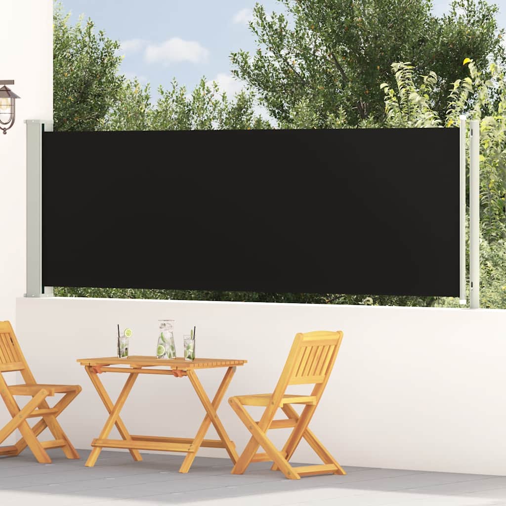 Écran de jardin vidaxl extensible 117x600 cm noir