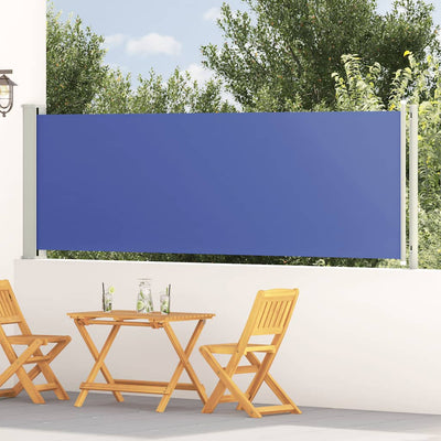 Écran de jardin vidaxl extensible 117x600 cm bleu