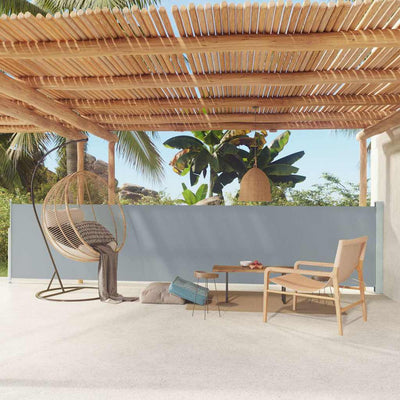 Écran de jardin vidaxl extensible 117x600 cm gris