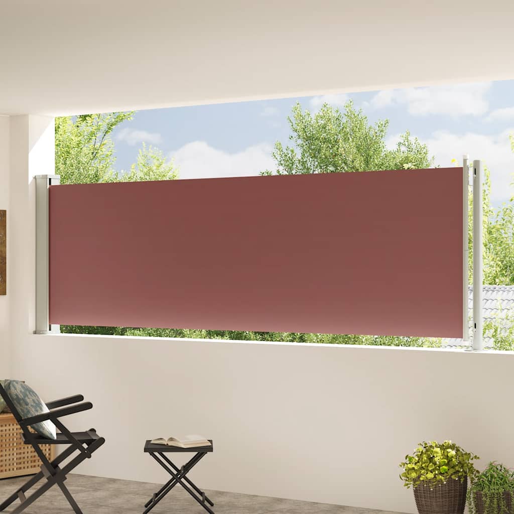 Écran de jardin vidaxl extensible 117x600 cm brun