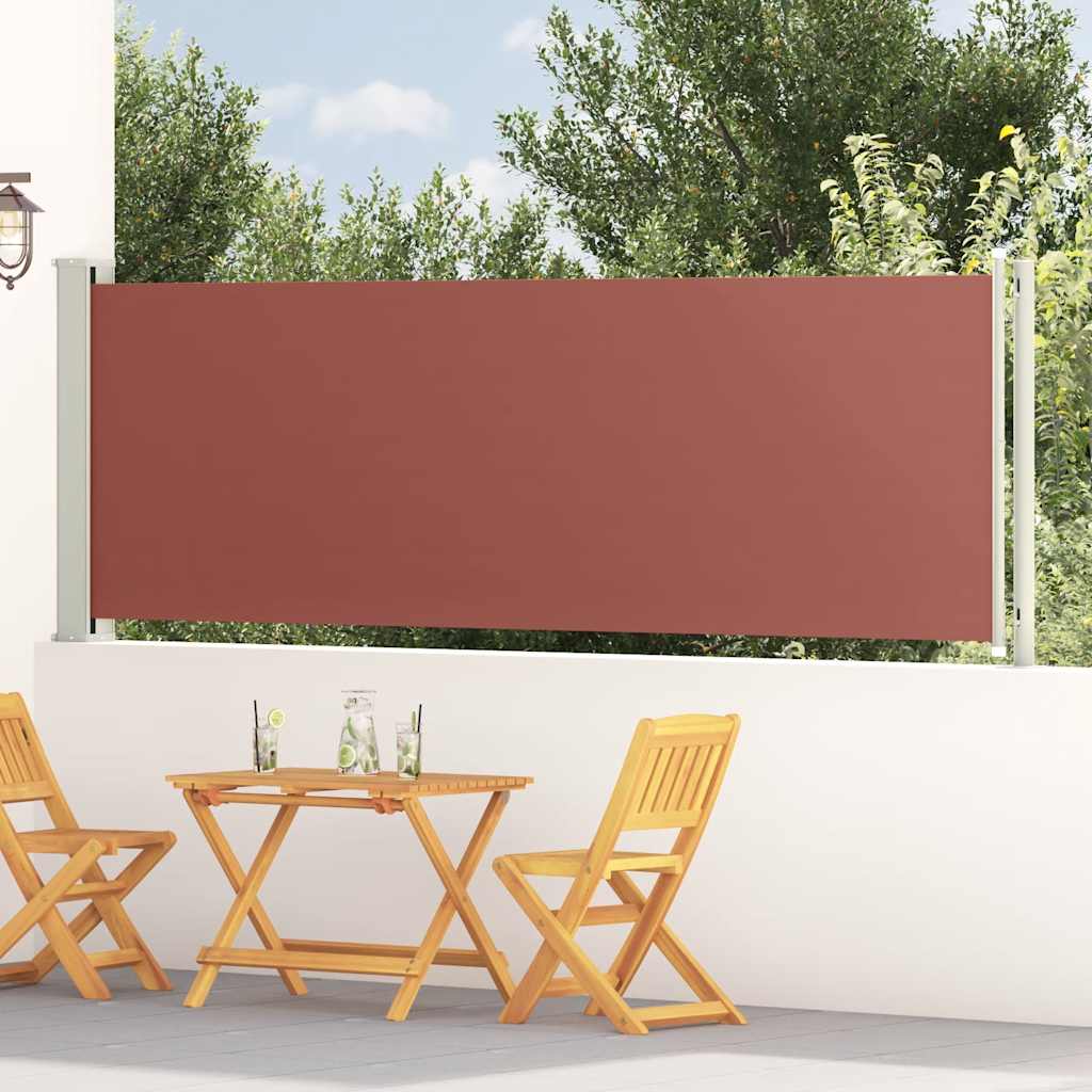 Écran de jardin vidaxl extensible 117x600 cm brun