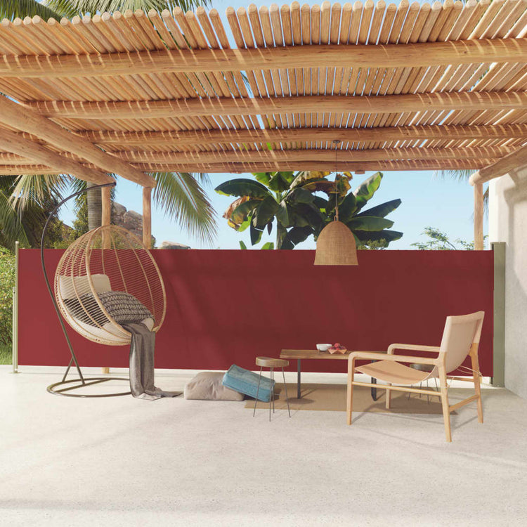 Écran de jardin vidaxl extensible 140x600 cm rouge