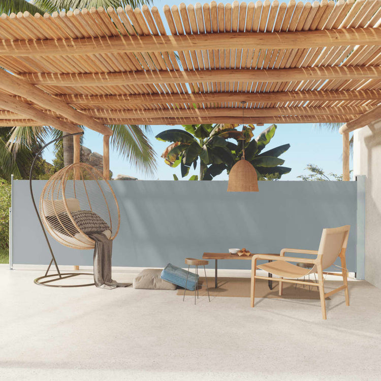 Écran de jardin vidaxl extensible 140x600 cm gris