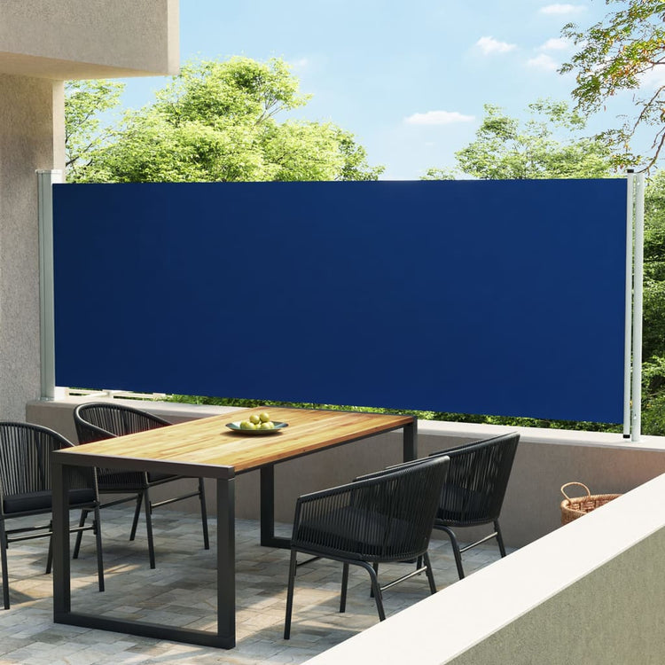 Écran de jardin vidaxl extensible 160x600 cm bleu