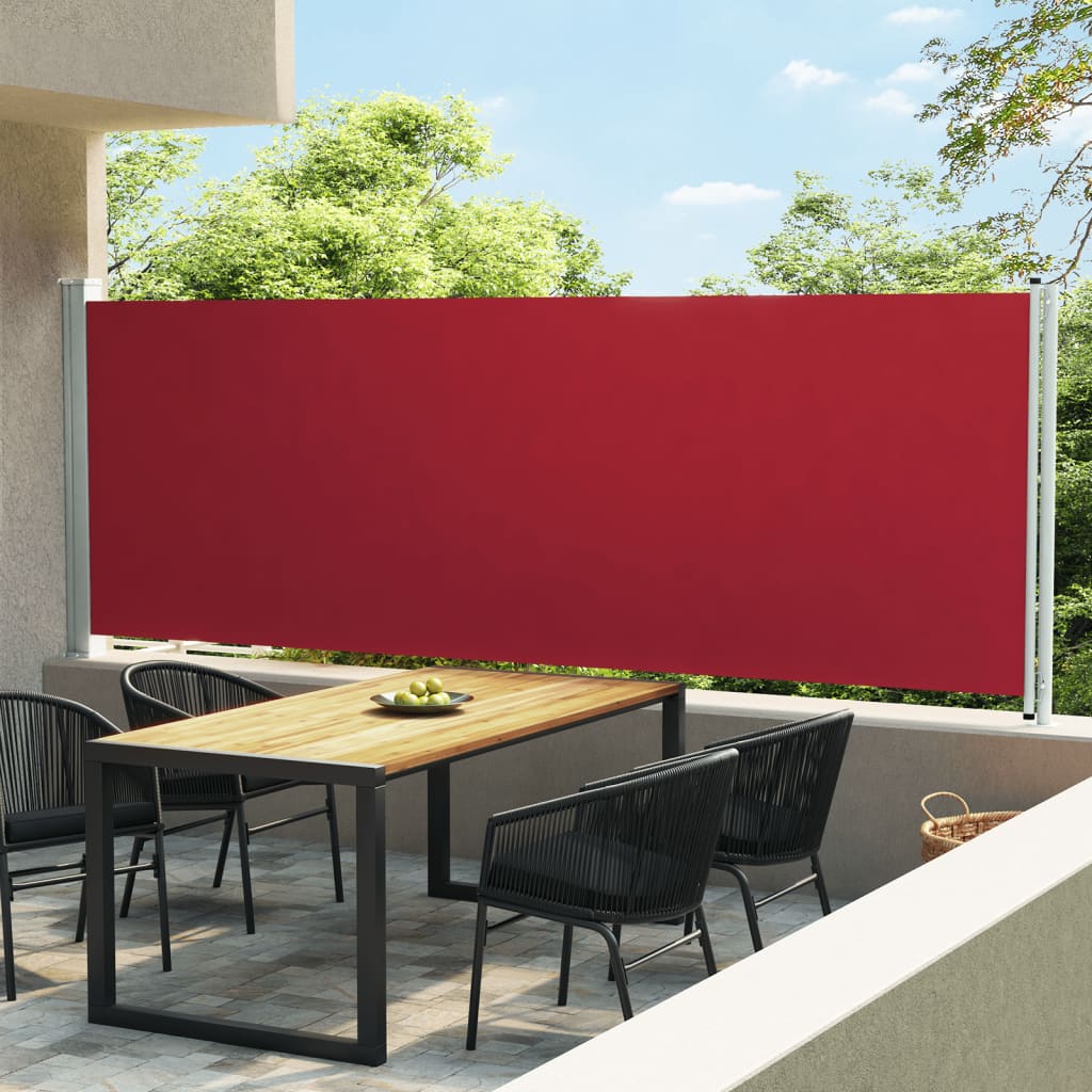 Écran de jardin vidaxl extensible 160x600 cm rouge