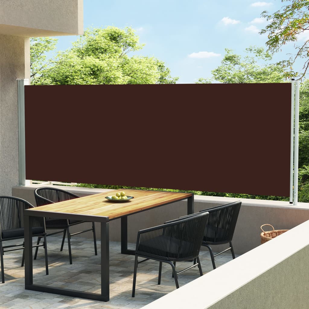 Écran de jardin vidaxl extensible 160x600 cm brun