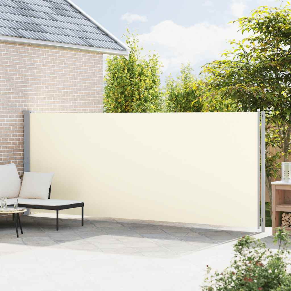 Écran de jardin vidaxl extensible 180x600 cm crème