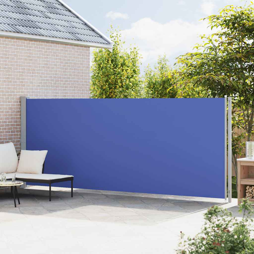 Écran de jardin vidaxl extensible 180x600 cm bleu