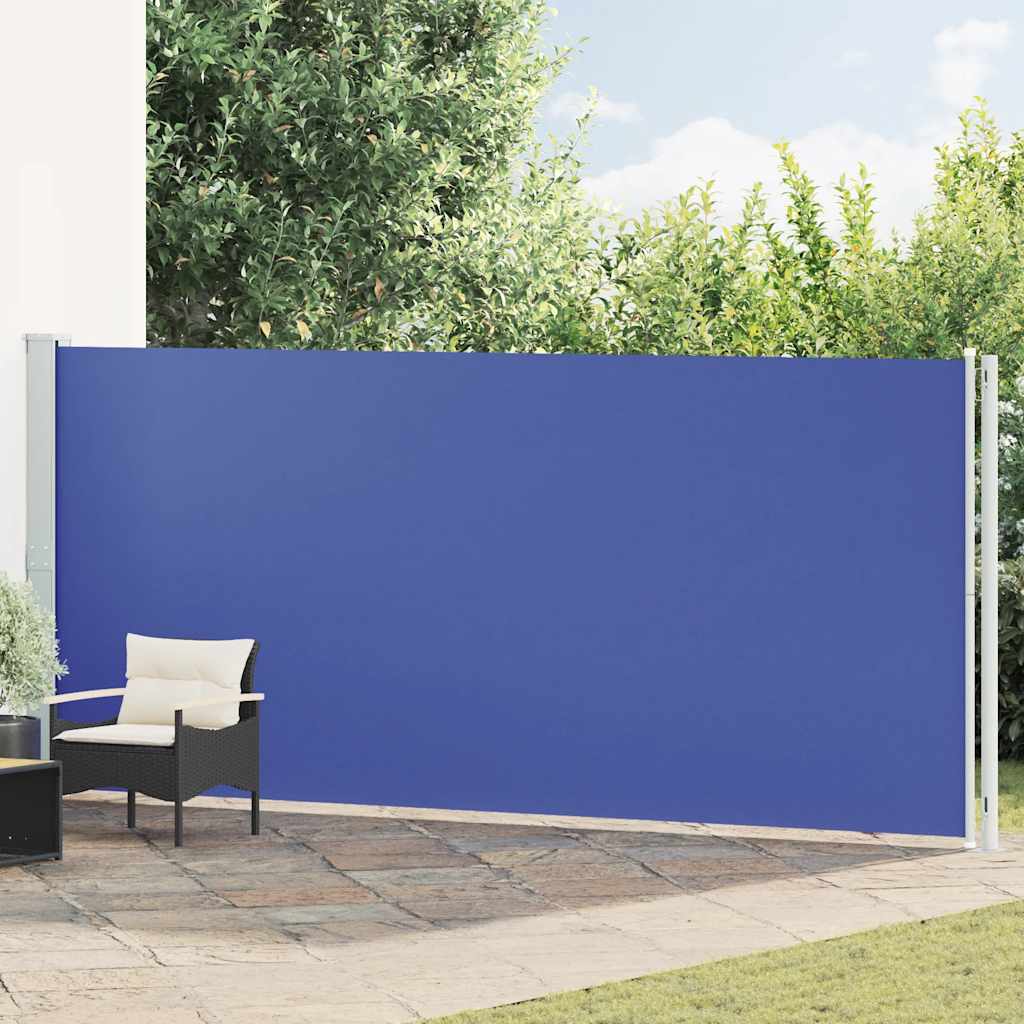 Écran de jardin vidaxl extensible 180x600 cm bleu