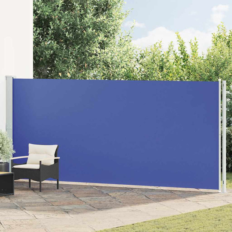 Écran de jardin vidaxl extensible 180x600 cm bleu