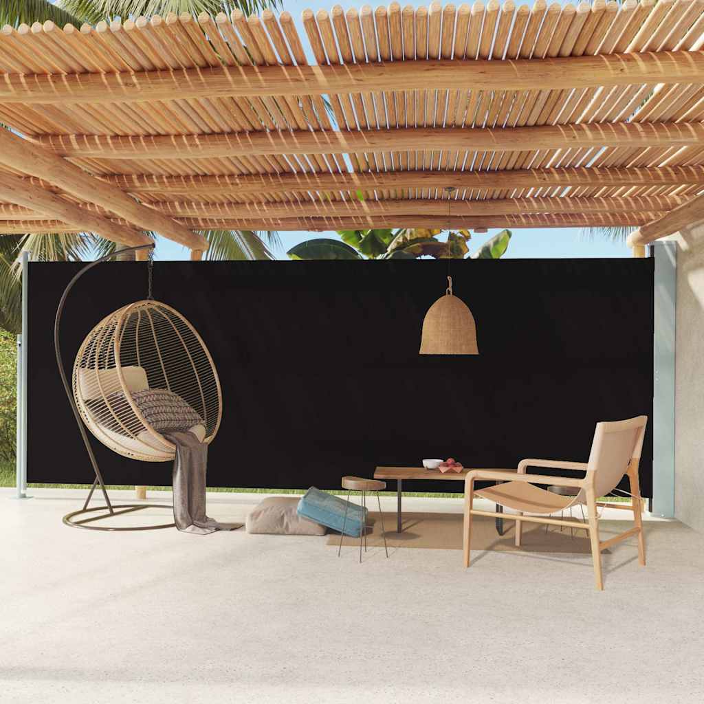 Écran de jardin vidaxl extensible 200x600 cm noir