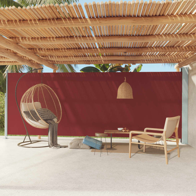 Écran de jardin vidaxl extensible 200x600 cm rouge