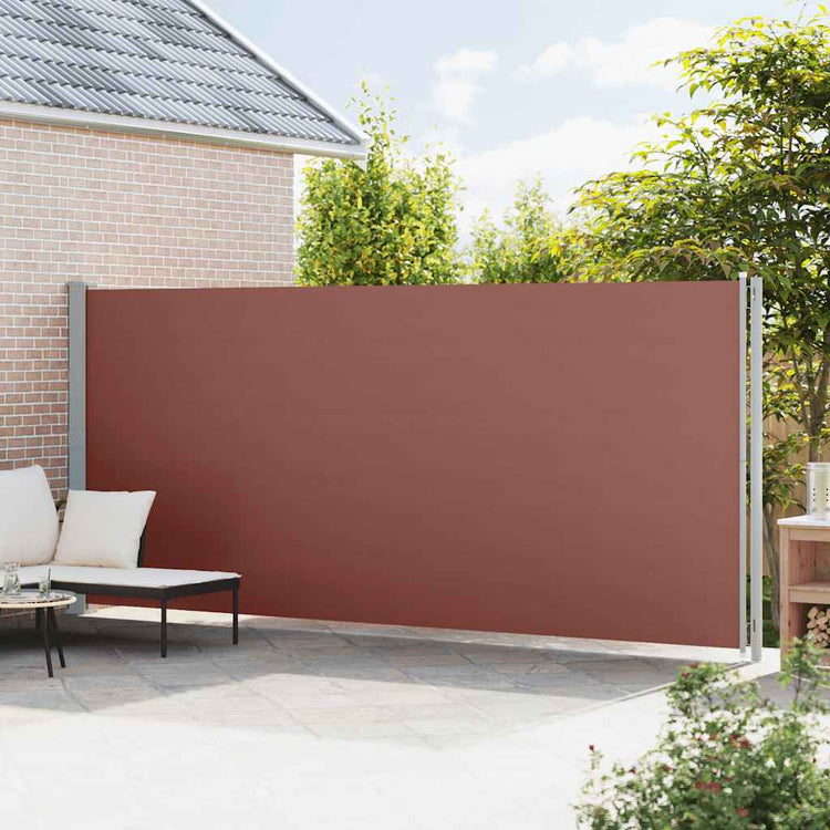 Écran de jardin vidaxl extensible 200x600 cm brun