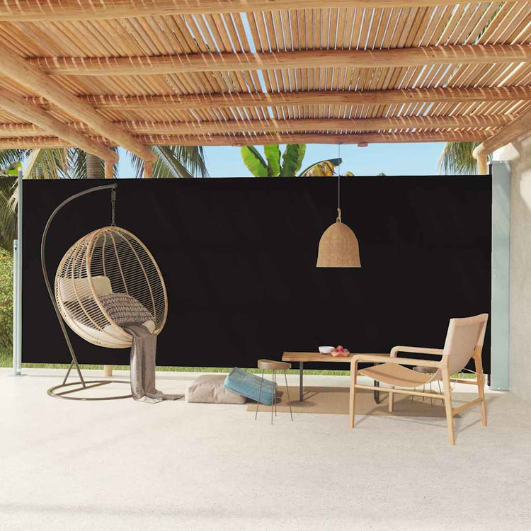 Écran de jardin vidaxl extensible 220x600 cm noir