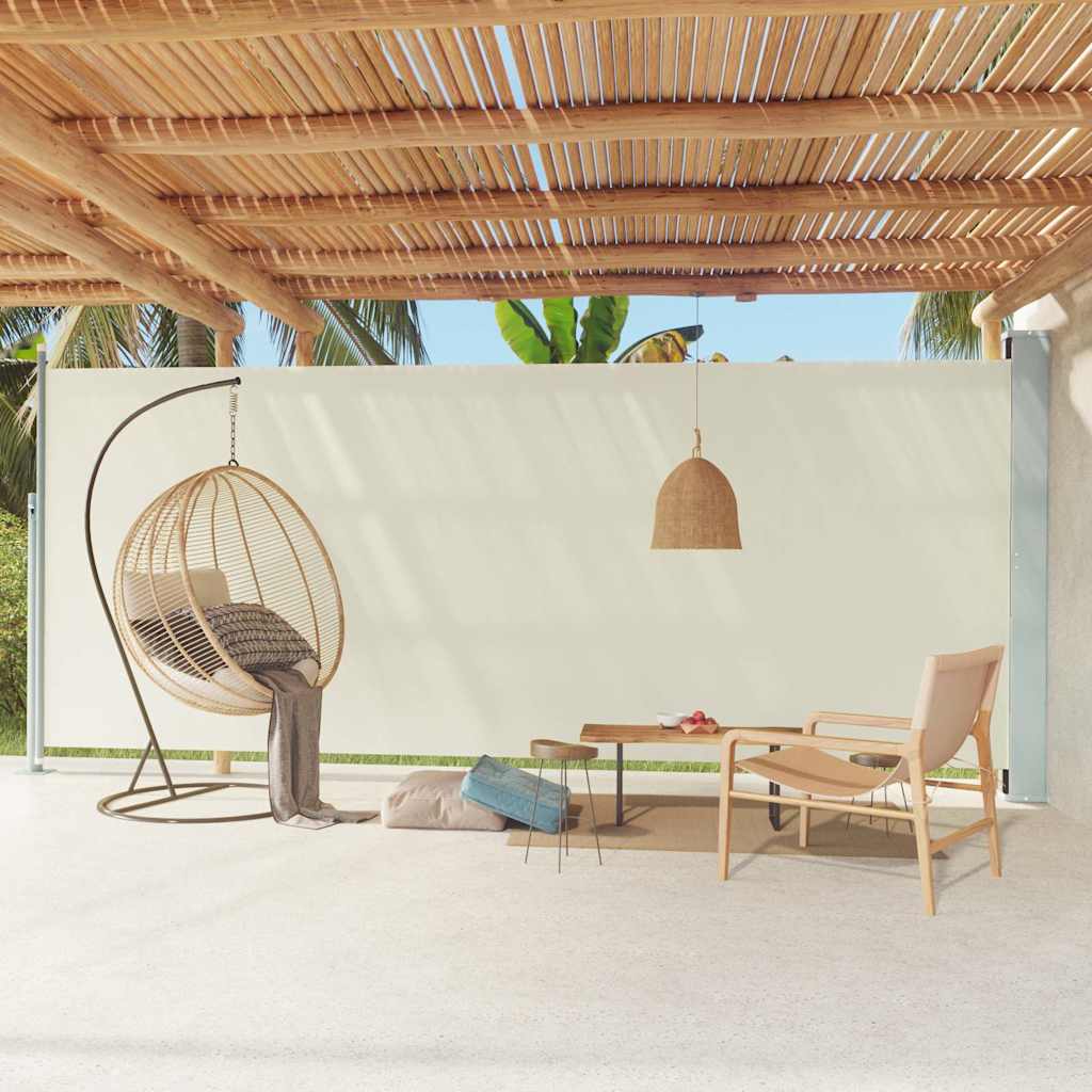 Écran de jardin vidaxl extensible 220x600 cm crème