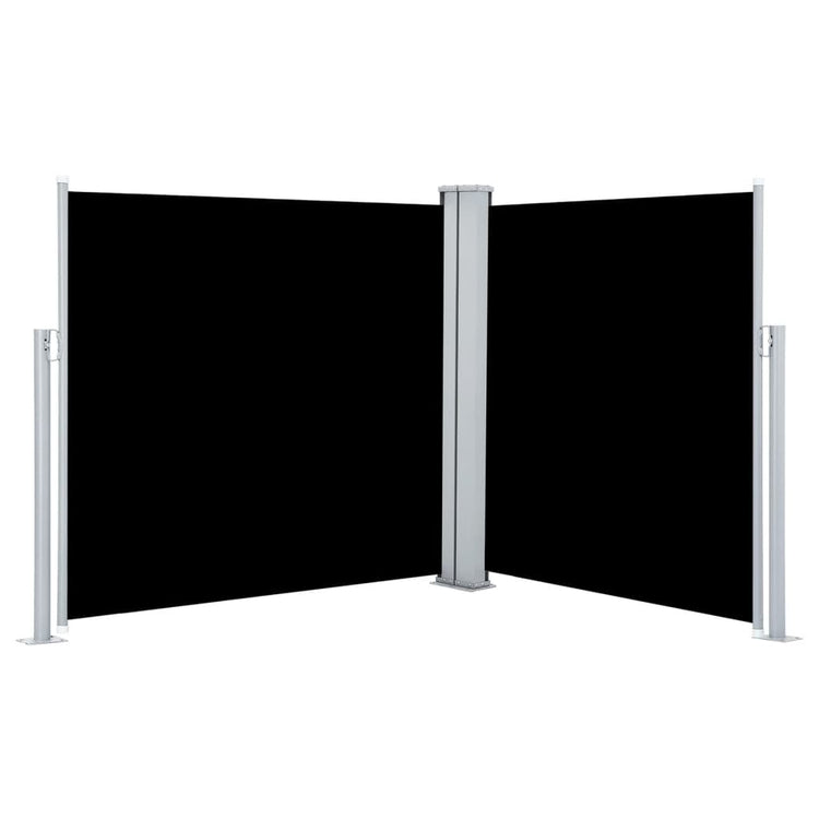 Pare-brise vidaxl extensible 117x600 cm noir