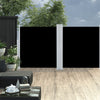 Pare-brise vidaxl extensible 117x600 cm noir